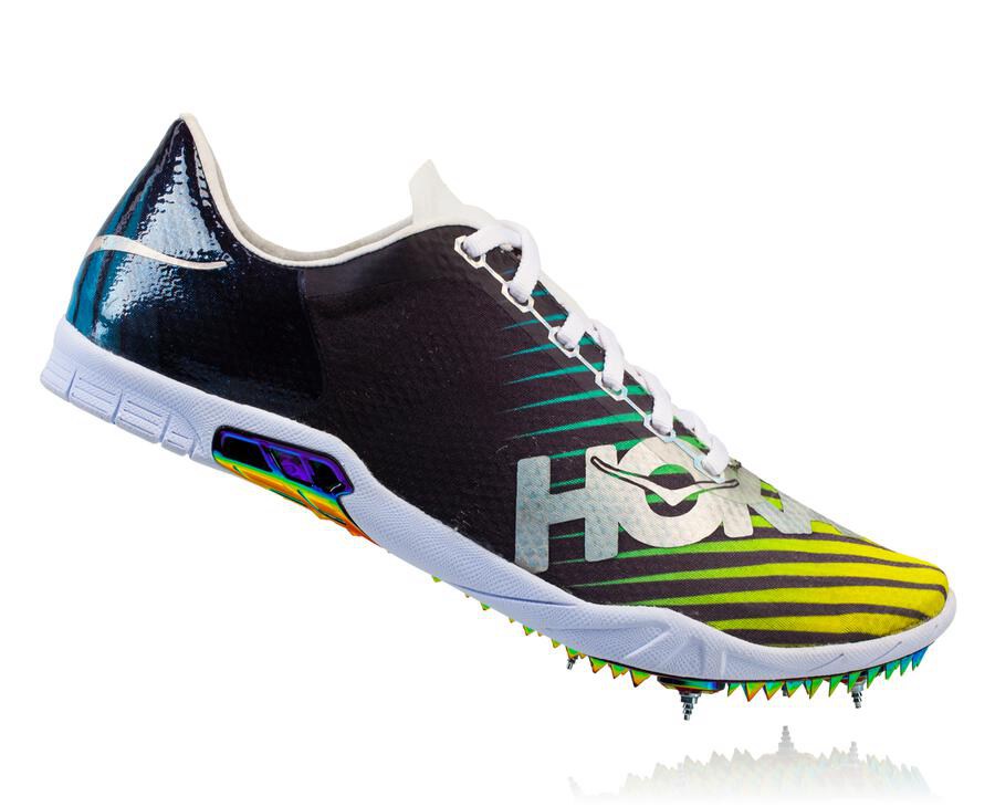 Hoka One One Çivili Koşu Ayakkabısı Erkek Siyah/Beyaz - Speed Evo R - LP7863019